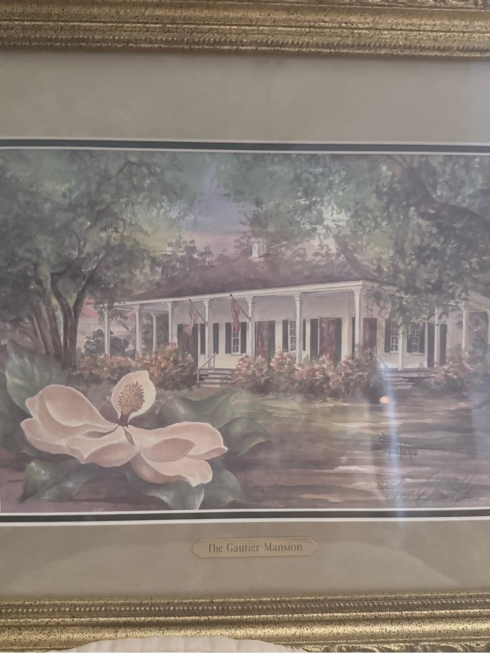 Framed Wall Art Print - The Gautier Mansion in Soft Pastel Tones